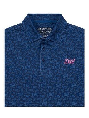 Barstool Sports Men's Blue 'Girl Dad' Performance Polo